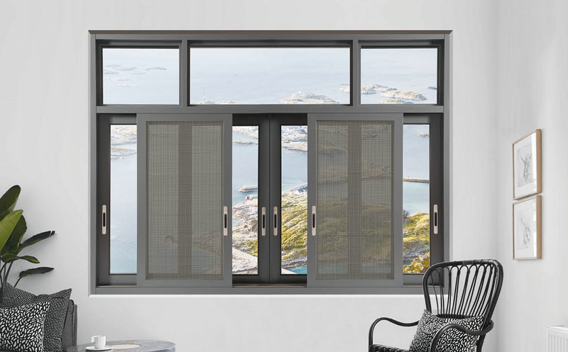 非断桥三轨带纱推拉窗KS-112(一)