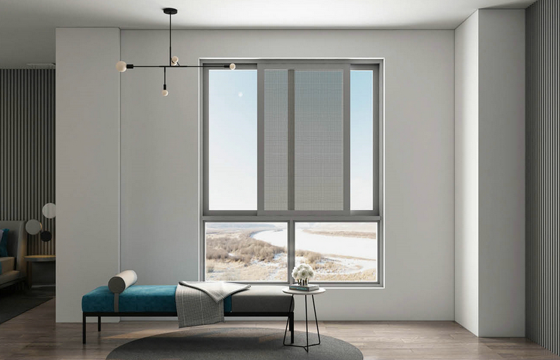 非断桥三轨带纱推拉窗KS-112（二）