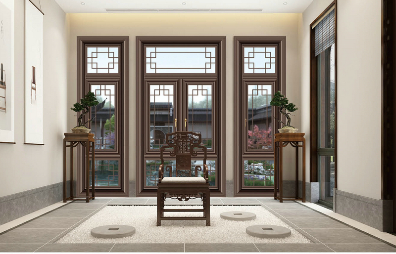 断桥窗纱一体仿古平开窗 VM-130